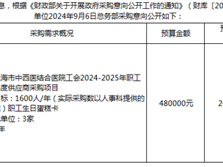 珠海市中西醫(yī)結(jié)合醫(yī)院2024年9月29日采購(gòu)意向